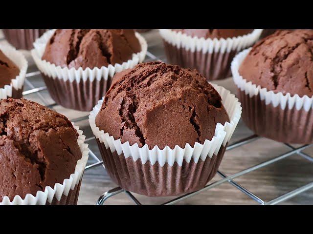 Easy chocolate muffin recipe. Super soft and fluffy. Easy Baking