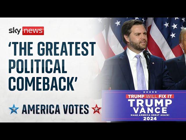 JD Vance: The 'greatest political comeback' in US history | US Election