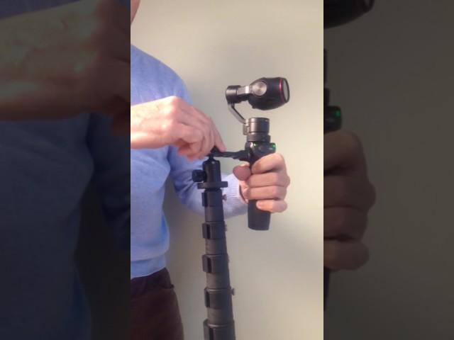 How to attach DJI OSMO onto the Charters Pole with Universal Plate?