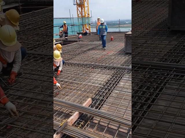 Beam and Slab rebar structure #construction #shorts