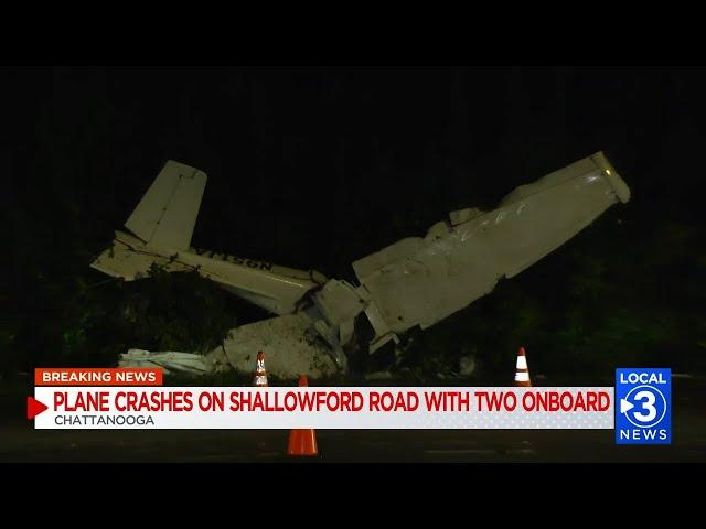 UPDATE: Airplane crashes on Shallowford Road Tuesday evening; road closed till noon Wed.