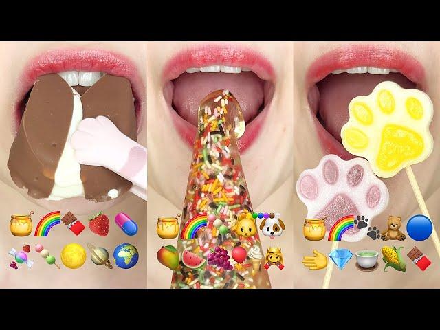 asmr 3HOUR EMOJI FOOD CHALLENGE (TIKTOK COMPILATION) 3시간 틱톡 이모지 먹방 모음집 eating sounds