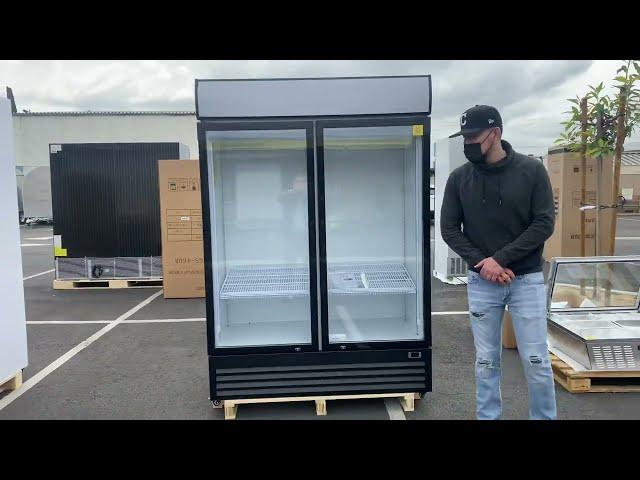 cooler depot  Refrigeration Swing Glass Door Merchandiser - 2 Doors, 54"W, 48 Cu. Ft.