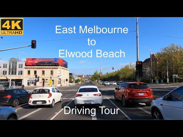 Driving East Melbourne to Elwood Beach | Melbourne Australia | 4K UHD