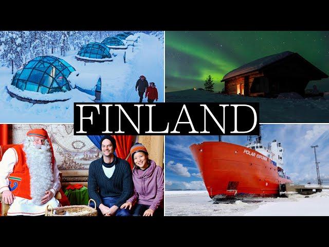 7 Days in FINLAND  Lapland, Glass Igloo, Northern Lights, Santa Claus | Travel Vlog