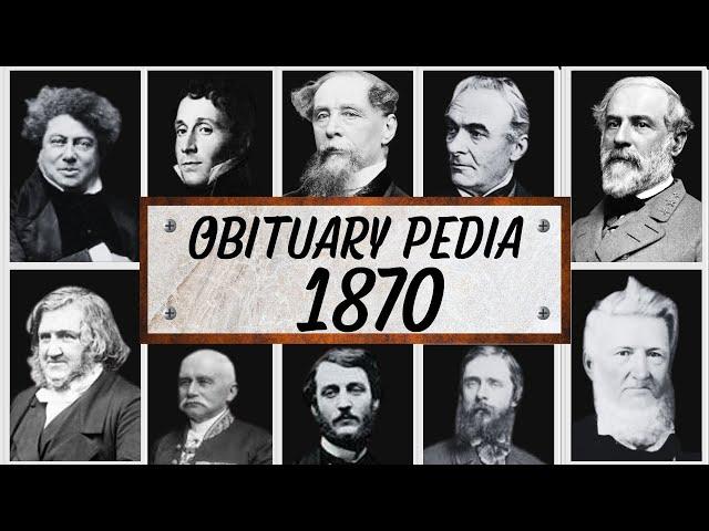 Famous People We've Lost in 1870 - Obituary in 1870