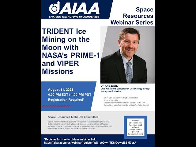 AIAA Space Resources Webinar - August 2023