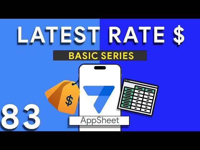 Appsheet latest rate using select