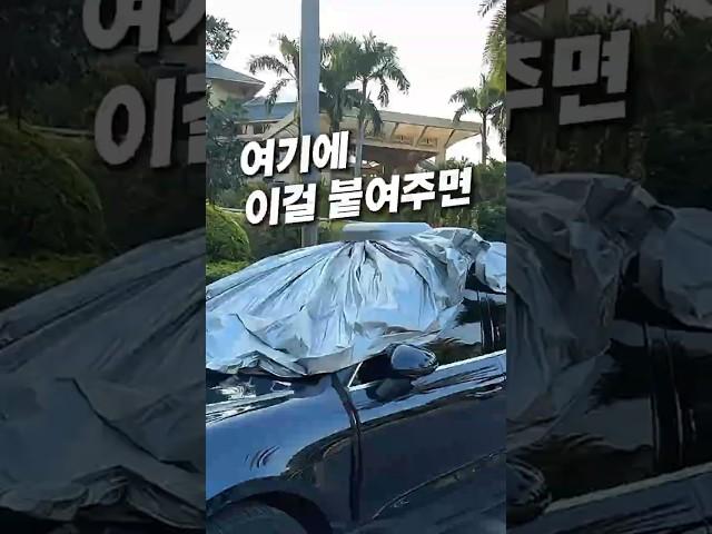 차 위에 이걸 붙여보세요 #차량꿀템 #차량용품