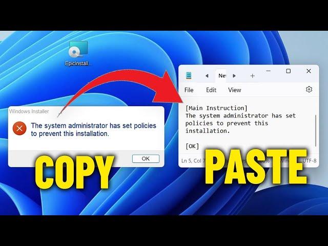 How To Copy & Paste Text From Error Box Pop-up Message in Windows 11 / 10 / 8 / 7 ️