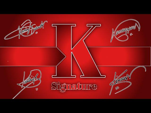 k Attractive Signature design | How to write K name Signature | Signature Learn