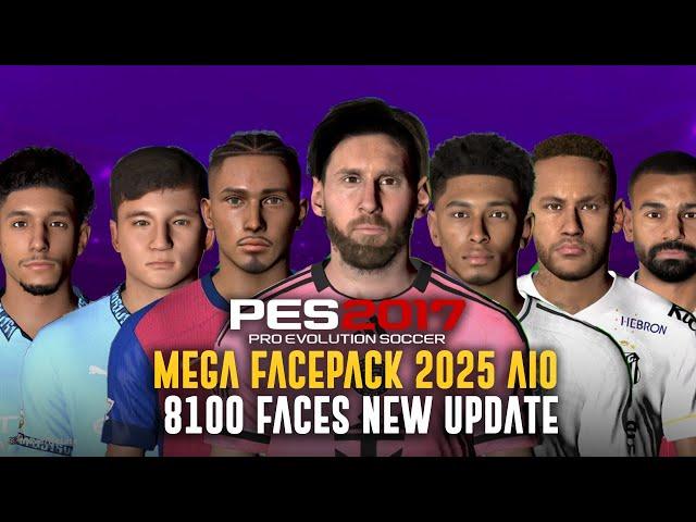 PES 2017 New Mega Facepack 2025 AIO 8100 Face For All Patch