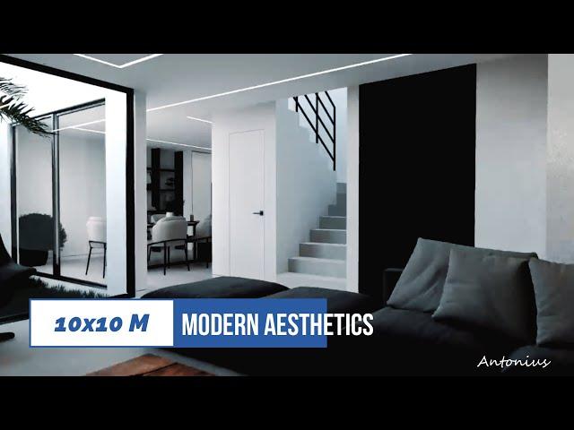 Minimalist home tour 10x10 meter house design that perfectly marries modern