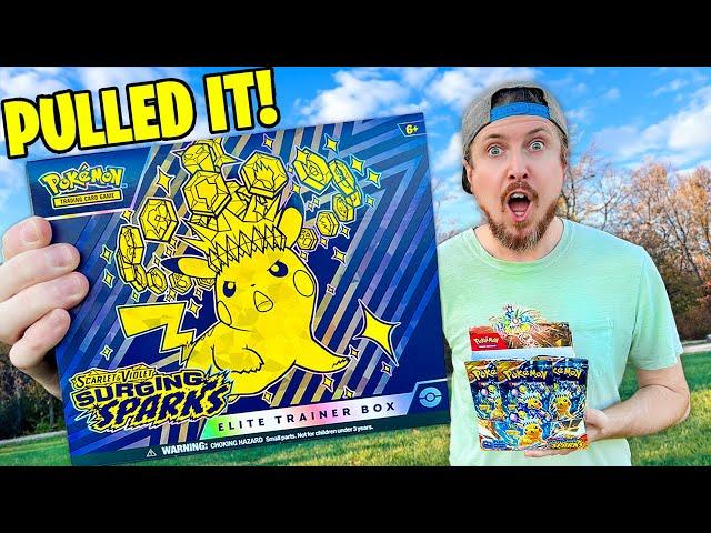 NEW Pokemon Surging Sparks Box Had PIKACHU!!!! (card opening)