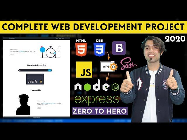 Web Development Course Project In One Video In Hindi  Node, MongoDB, API, HTML, CSS, JS ⭐