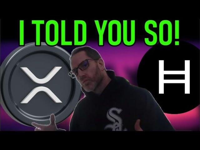 XRP HBAR I KNEW THIS WOULD HAPPEN!