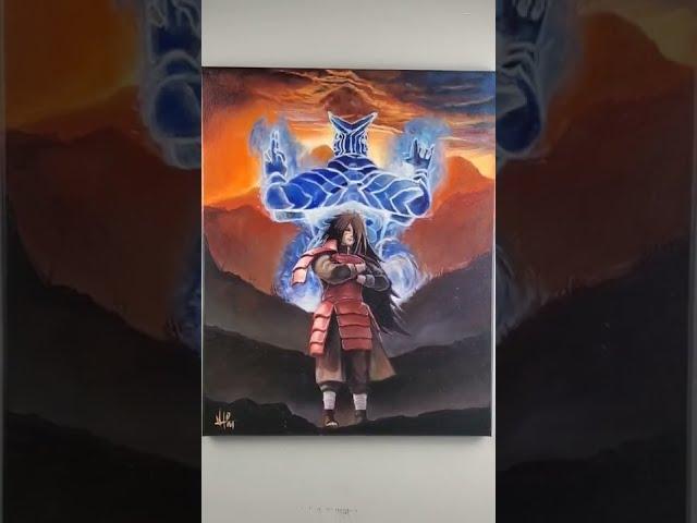 Uchiha Madara Semi-Realistic Oil Painting #shorts #madarauchiha