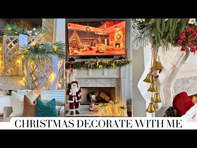 CHRISTMAS DECORATE WITH ME 2024 | LIVING ROOM | HOLIDAY HOME DECOR IDEAS