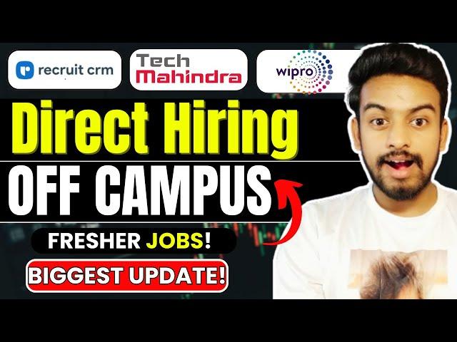 Recruit CRM, Tech Mahindra, Wipro Direct Hiring | OFF Campus Drive For 2025, 2024, 2023 Batch | Jobs