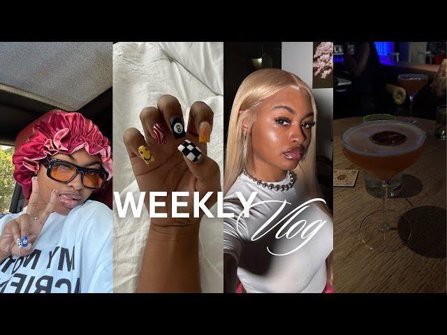 WEEKLY VLOG | new hair style + starting my closet AGAIN + movie night + cooking with my friends