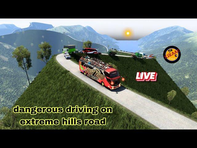 driving overload bus on extreme hills road #7