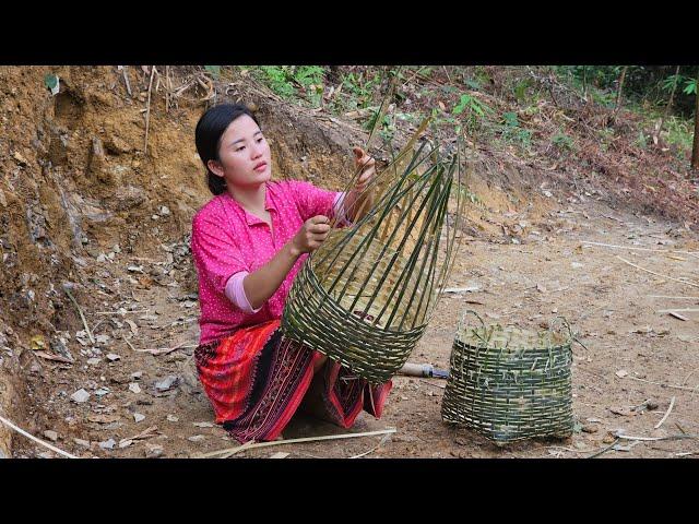 Poor girl: Make your own bamboo items and live in nature. Life in the forest