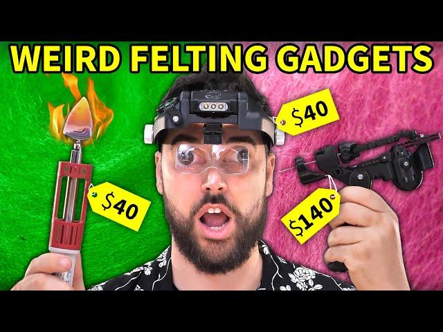 Trying 3 Weird Needle Felting Gadgets (1 was AWFUL)