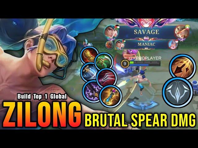 SAVAGE!! Powerful Offlaner Zilong with ATK Speed Build!! - Build Top 1 Global Zilong ~ MLBB