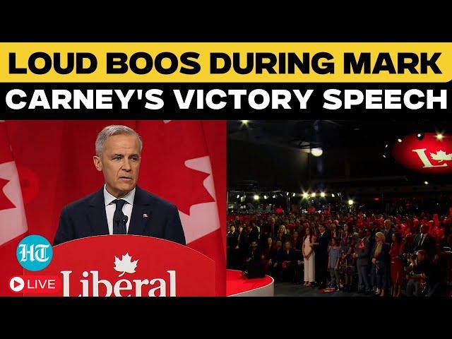 Mark Carney LIVE: Loud Boos During Next Canada PM's Victory Speech Amid Trump Mentions| Trudeau| USA