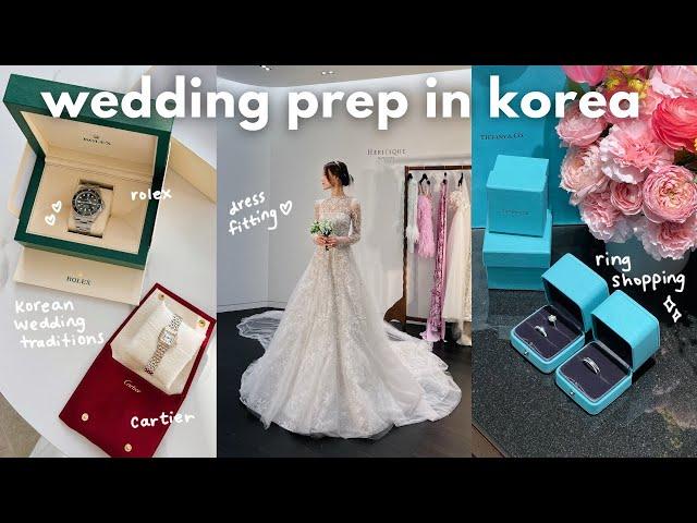 wedding prep in seoul  venue tour, wedding dress fitting, cartier/rolex, korean wedding traditions