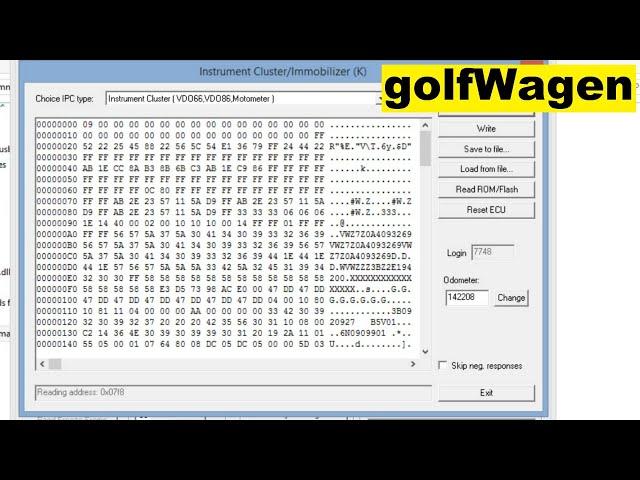 VW Immobilizer PIN code extract with VAG K CAN and use on VCDS VAG