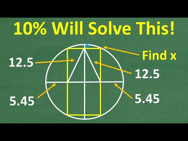 Only 10% Can Solve This! Find x in This Circle & Rectangle Problem!