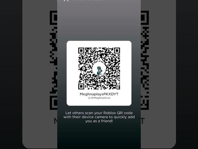 roblox added share QR code