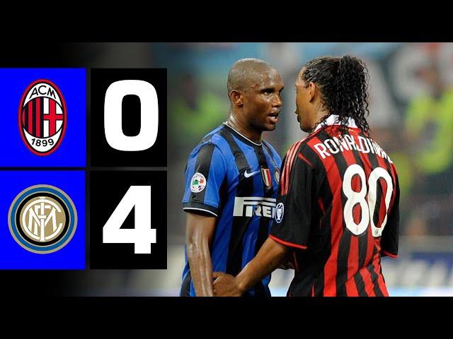 DERBY MEMORABILE! ETO'O vs RONALDINHO | MILAN v INTER 09/10