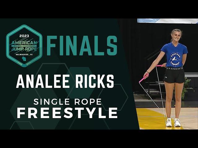 Analee Ricks - Single Rope Freestyle - AMJRNC 2023