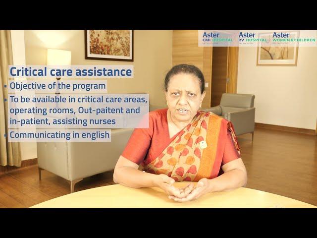 Critical Care Assistance | Dr Rohini Paul | Aster Hospitals (Bangalore)