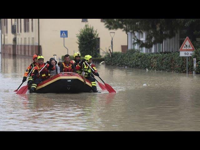 Hundreds evacuated from northern Italy as extreme weather continues to impact Europe