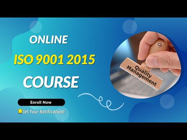 ISO 9001 2015 Training Course