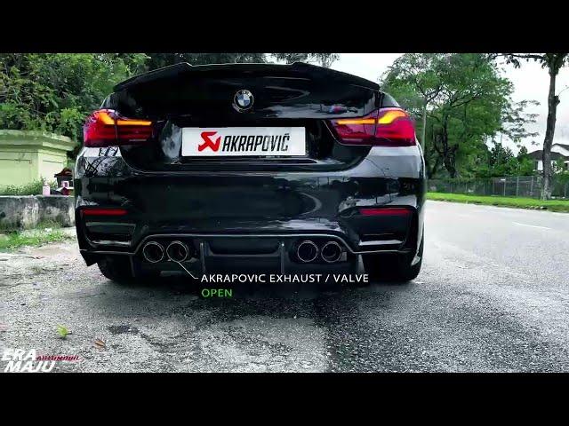 Akrapovic Exhaust System X BMW M4 Competition valve on/off sound review