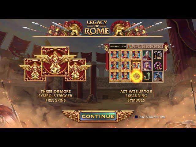 Legacy of Rome slot StakeLogic - Gameplay