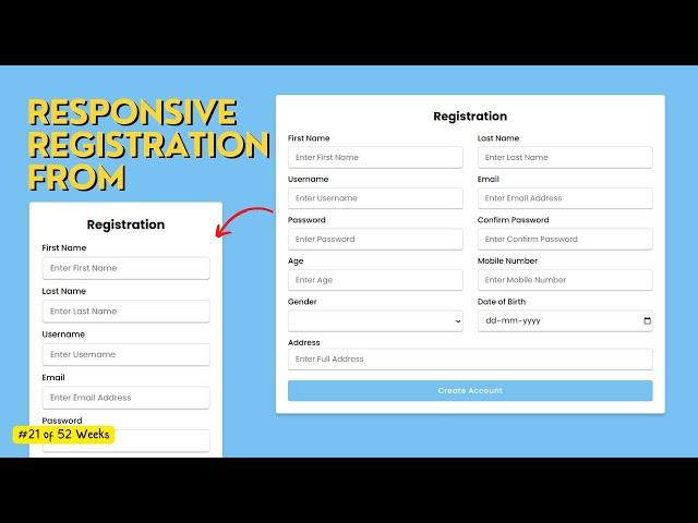 Responsive Registration Form: The ultimate guide for beginners