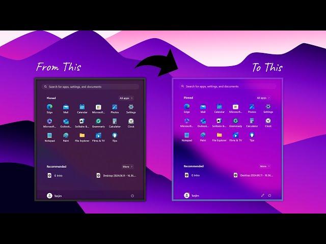 How to Make the Windows 11 Start Menu TRANSLUCENT!