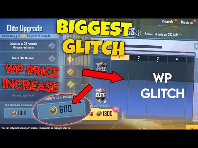 Biggest Glitch | 285 Bc600 Bc | Pubg Lite Season 60 Winner Pass || Season 60 Winner Pass Glitch