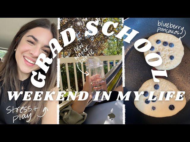 grad school week(end) in my life: school/life balance, house problems, + a grocery haul!