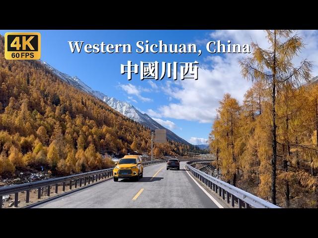 Lixiao Road Driving Tour - A Very Popular Tourist Scenic Avenue - Sichuan, China - 4K