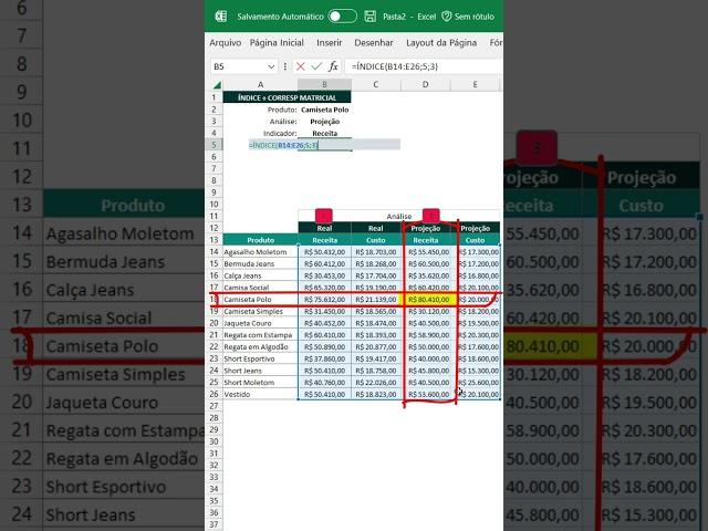 Busca avançada com ÍNDICE + CORRESP no Excel