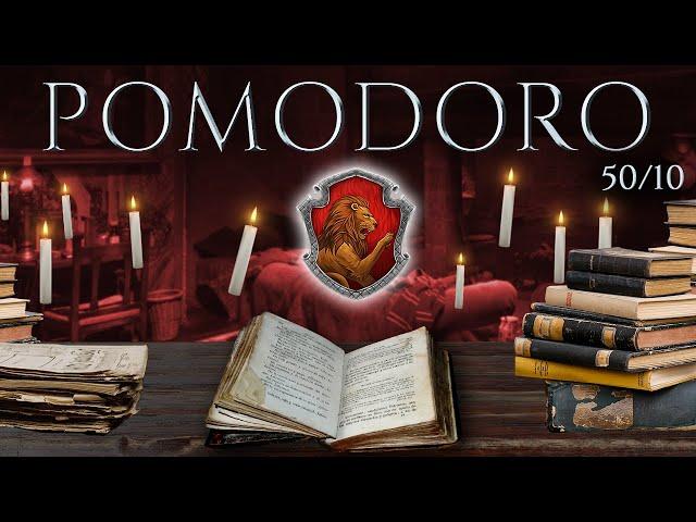 GRYFFINDOR  POMODORO Study Session 50/10 - Harry Potter Ambience  Focus, Relax & Study in Hogwarts