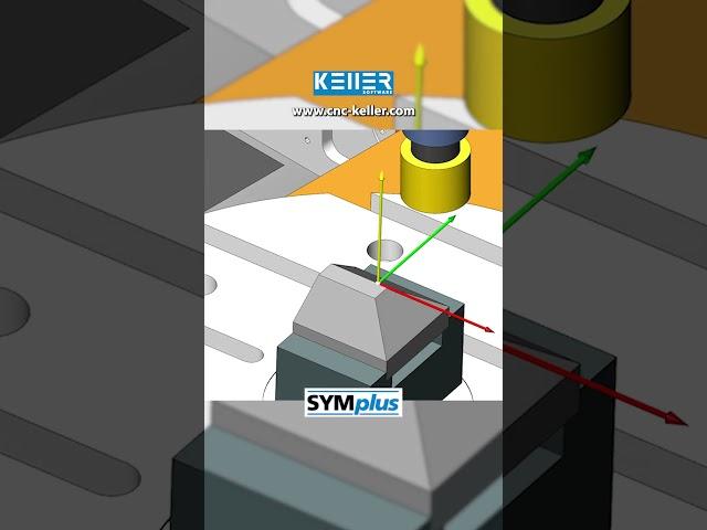 Milling a Pyramid: Swiveling around the AM and BM Axes (3+2 Axes) #shorts #cncmilling #cnc