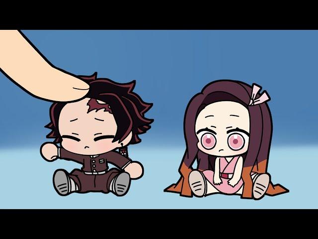 Chibi Demon Slayer vs Finger Animation / NEZUKO TANJIRO