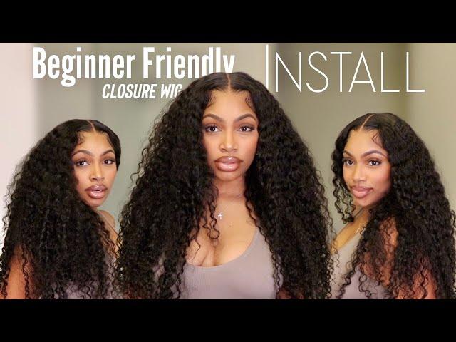 NO GLUE MELT!! REAL HD LACE CLOSURE WIG INSTALL (BEGINNER FRIENDLY) | Alipearl Deep Wave Hair